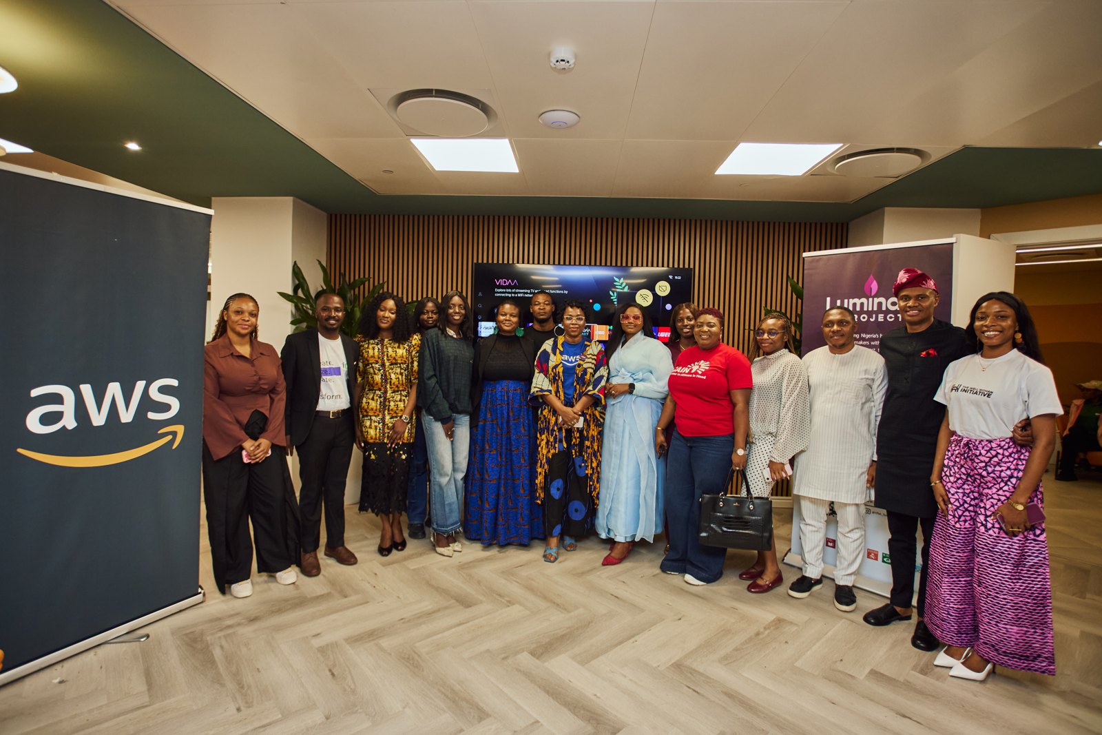 Changemakers and partners at the AWS x The Luminary Project Give for Good event