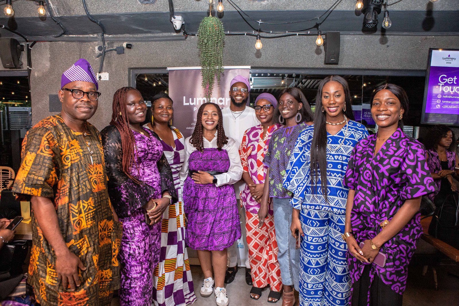 Luminary Awards 2026 honourees standing together at the awards evening in Lagos