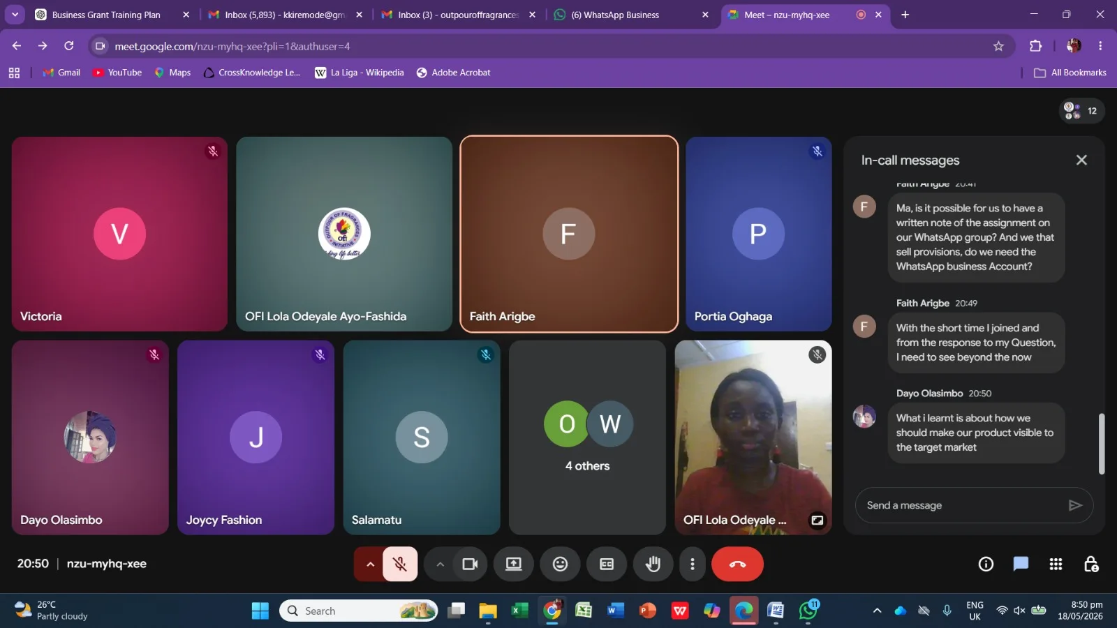 Induction and training on putting your business online - facilitator President